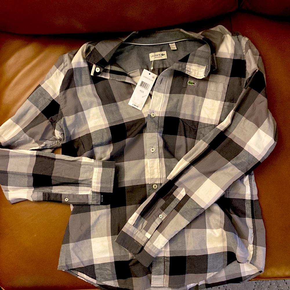 NWT Men’s Lacoste Button Down